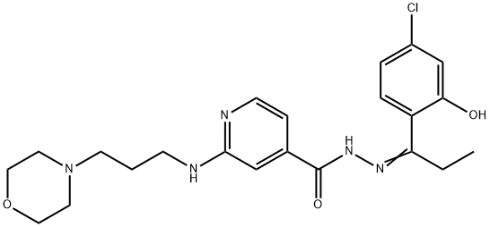 2-[[3-(4-Morpholinyl)propyl]amino]-4-pyridinecarboxylic acid 2-[1-(4-chloro-2-hydroxyphenyl)propylidene]hydrazide Structure