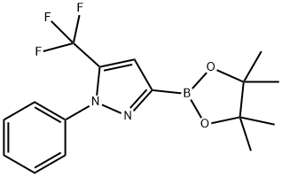 1-Phenyl-3-(4,4,5,5-tetramethyl-1,3,2-dioxaborolan-2-yl)-5-(trifluoromethyl)-1H-pyrazole Struktur