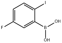 (5-氟-2-碘苯基)硼酸 结构式