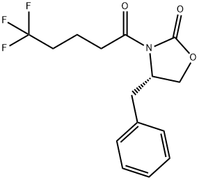 (S)-4-苄基-3-(5,5,5-三氟戊酰基)恶唑烷-2-酮, 1401065-46-0, 结构式