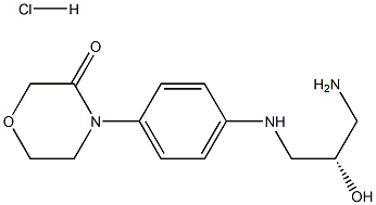 (S)-4-(4-((3-amino-2-hydroxypropyl)amino)phenyl)morpholin-3-one hydrochloride Struktur