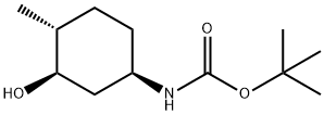 tert-butyl (1R,3R,4R)-3-hydroxy-4-methylcyclohexylcarbamate 化学構造式