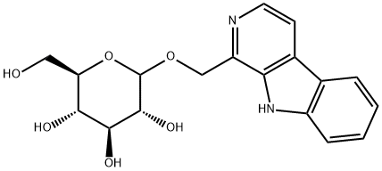 1-Hydroxymethyl-beta-carboline glucoside Structure