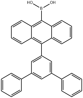 (10-([1,1':3',1''-terphenyl]-5'-yl)anthracen-9-yl)boronic acid Struktur