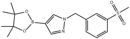 1-(3-(methylsulfonyl)benzyl)-4-(4,4,5,5-tetramethyl-1,3,2-dioxaborolan-2-yl)-1H-pyrazole Structure