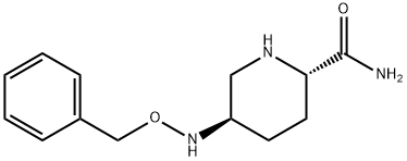 (2S,5R)-5-[(benzyloxy)amino]piperidine-2-carboxamide Struktur