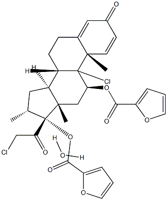 糠酸莫米松一水合物, 141646-00-6, 结构式