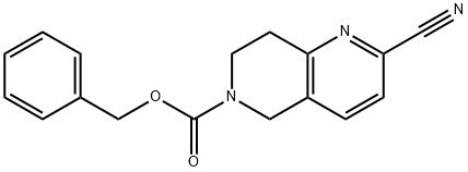benzyl 2-cyano-7,8-dihydro-1,6-naphthyridine-6(5H)-carboxylate Struktur