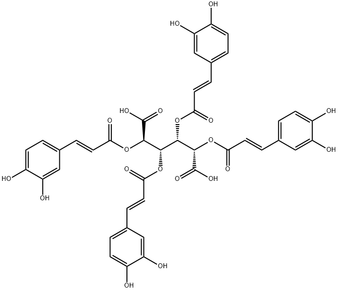 2,3,4,5-Tetracaffeoyl-D-Glucaric acid Struktur