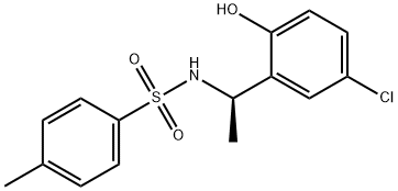 (R)-N-(1-(5-クロロ-2-ヒドロキシフェニル)エチル)-4-メチルベンゼンスルホンアミド 化学構造式