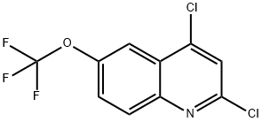 Quinoline, 2,?4-?dichloro-?6-?(trifluoromethoxy)?- Structure