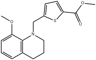 methyl 5-((8-methoxy-3,4-dihydroquinolin-1(2H)-yl)methyl)thiophene-2-carboxylate Struktur