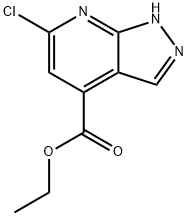 6-氯-1H-吡唑并[3,4-B]吡啶-4-羧酸乙酯,1426918-16-2,结构式