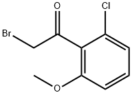 2-溴-1-(2-氯-6-甲氧基苯基)乙酮, 1427354-83-3, 结构式