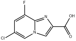 6-Chloro-8-fluoro-imidazo[1,2-a]pyridine-2-carboxylic acid Struktur