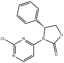 (R)-3-(2-chloropyrimidin-4-yl)-4-phenyloxazolidin-2-one, 1429180-77-7, 结构式
