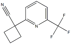 1-(6-(trifluoromethyl)pyridin-2-yl)cyclobutanecarbonitrile Struktur