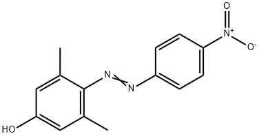 (E)-2,6-dimethyl-4-((4-nitrophenyl)diazenyl)phenol Structure