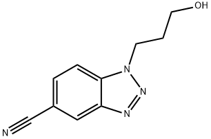 1-(3-hydroxypropyl)-1H-benzo[d][1,2,3]triazole-5-carbonitrile, 1435049-21-0, 结构式