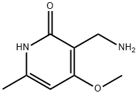 3-(アミノメチル)-4-メトキシ-6-メチルピリジン-2-オール 化学構造式