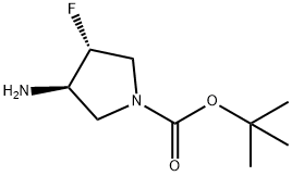 tert-butyl (3R,4R)-3-amino-4-fluoropyrrolidine-1-carboxylate Structure