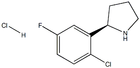 (R)-2-(2-氯-5-氟苯基)吡咯烷盐酸盐, 1443538-48-4, 结构式