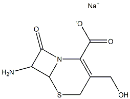 7-Amino-3-(hydroxymethyl)-8-oxo-5-thia-1-azabicyclo[4.2.0]oct-2-ene-2-carboxylic acid sodium salt Structure