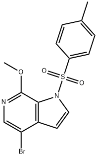 4-bromo-7-methoxy-1-tosyl-1H-pyrrolo[2,3-c]pyridine Struktur