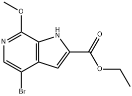 ethyl 4-bromo-7-methoxy-1H-pyrrolo[2,3-c]pyridine-2-carboxylate Structure