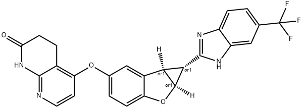 5-(((1R,1aS,6bR)-1-(6-(trifluoromethyl)-1H-benzo[d]imidazol-2-yl)-1a,6b-dihydro-1H-cyclopropa[b]benzofuran-5-yl)oxy)-3,4-dihydro-1,8-naphthyridin-2(1H)-one