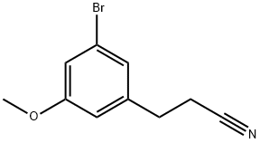 3-(3-Bromo-5-methoxyphenyl)propanenitrile, 1447606-63-4, 结构式