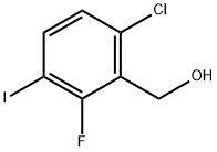 6-氯-2-氟-3-碘苄醇, 1449008-32-5, 结构式