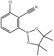 2-Chloro-6-(tetramethyl-1,3,2-dioxaborolan-2-yl)benzonitrile, 1449475-29-9, 结构式