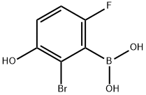 2-Bromo-6-fluoro-3-hydroxyphenylboronic acid Struktur