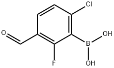 6-氯-2-氟-3-醛基苯硼酸,1451393-10-4,结构式