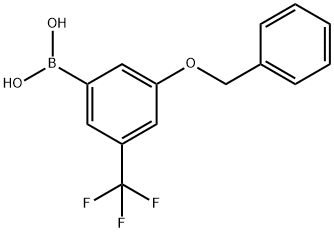 3-ベンジルオキシ-5-トリフルオロメチルフェニルボロン酸 化学構造式