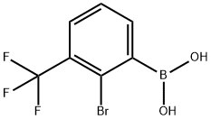 2-ブロモ-3-トリフルオロメチルフェニルボロン酸 化学構造式