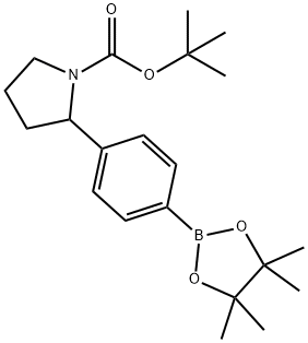 4-(1-BOC-吡咯烷-2-基)苯硼酸频哪醇酯, 1454815-08-7, 结构式