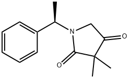 3,3-dimethyl-1-[(1R)-1-phenylethyl]pyrrolidine-2,4-dione, 145704-80-9, 结构式