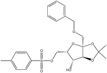 2,3-O-(1-Methylethylidene)-1-O-(phenylmethyl)-alpha-L-sorbofuranose 6-(4-methylbenzenesulfonate) Structure