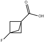 3-フルオロビシクロ[1.1.1]ペンタン-1-カルボン酸 化学構造式