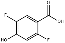 2,5-二氟-4-羟基苯甲酸,146781-23-9,结构式