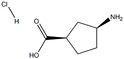 (1R,3S)-3-Aminocyclopentanecarboxylic acid hydrochloride Struktur