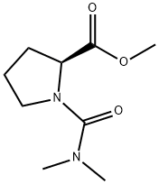 Methyl (S)-1-(Dimethylcarbamoyl)pyrrolidine-2-carboxylate Structure