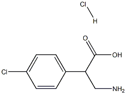 A-(氨基甲基)-4-氯苯乙酸HCL 结构式
