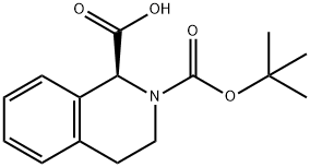 (S)-2-Boc-3,4-dihydro-1H-isoquinoline-1-carboxylic acid Struktur
