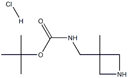 tert-Butyl ((3-methylazetidin-3-yl)methyl)carbamate hydrochloride Struktur