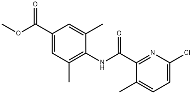 methyl 4-[(6-chloro-3-methyl-pyridine-2-carbonyl)amino]-3,5-dimethylbenzoate,1529760-72-2,结构式