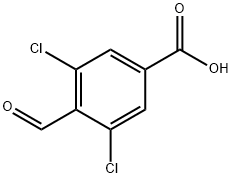 3,5-dichloro-4-formylbenzoic acid Struktur