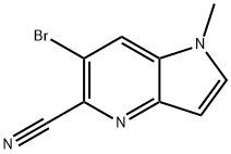 6-bromo-1-methyl-1H-pyrrolo[3,2-b]pyridine-5-carbonitrile Struktur